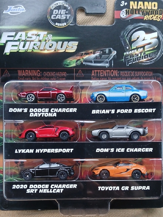 Jada Other - Fast & Furious 6-Pack Die-Cast Movie Car Set - Multi-Color 1/87 Scale